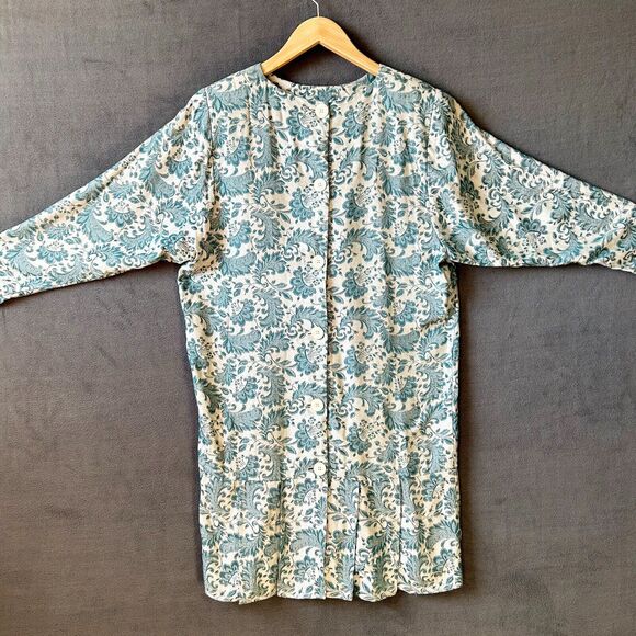 Vintage Jessica McClintock Dress Jacquard Lace-Drop Waist-Back Buttons - Size 6 - Picture 4 of 16